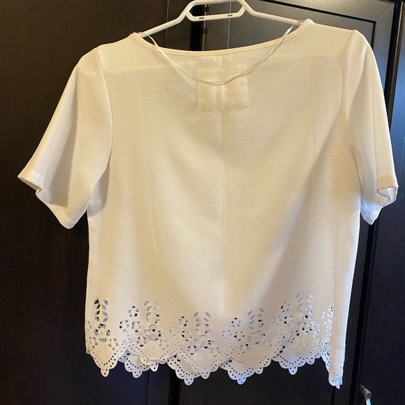 White Blouse with Cuts - Picture 5 of 6